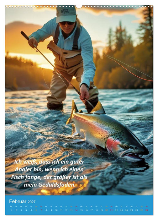 Fliegenfischen am Fluss (CALVENDO Wandkalender 2027)