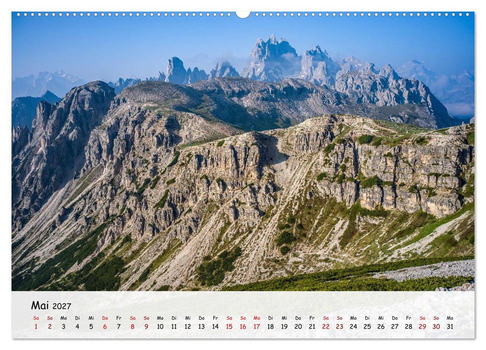 Drei Zinnen-Wanderung: Vom Misurinasee bis nach oben zum Rienzplateau (CALVENDO Wandkalender 2027)