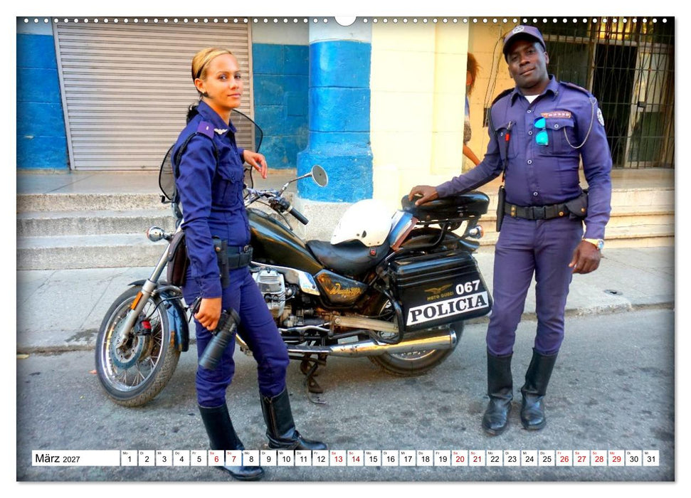 Auf Streife in Havanna - Kubas Policia Nacional Revolucionaria (CALVENDO Premium Wandkalender 2027)