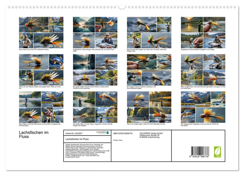 Lachsfischen im Fluss (CALVENDO Premium Wandkalender 2027)