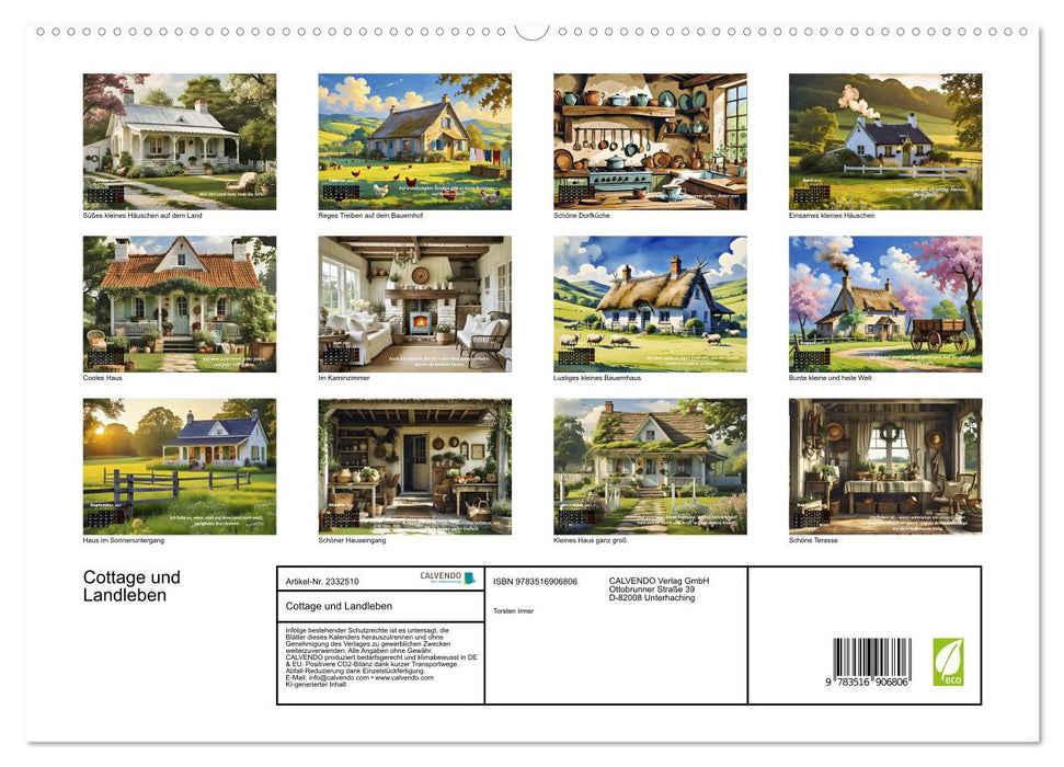 Cottage und Landleben (CALVENDO Premium Wandkalender 2027)