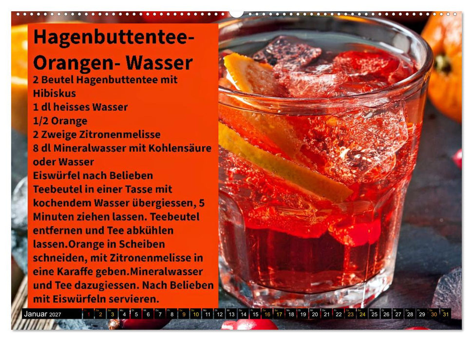 Eiskalt erwischt - Aromawasser (CALVENDO Wandkalender 2027)