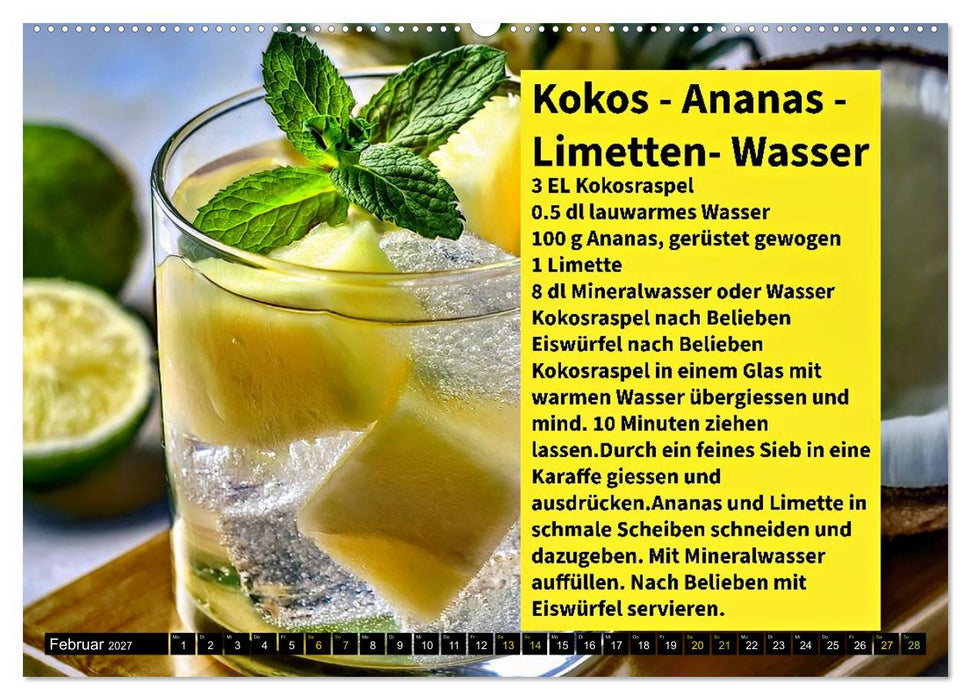 Eiskalt erwischt - Aromawasser (CALVENDO Wandkalender 2027)