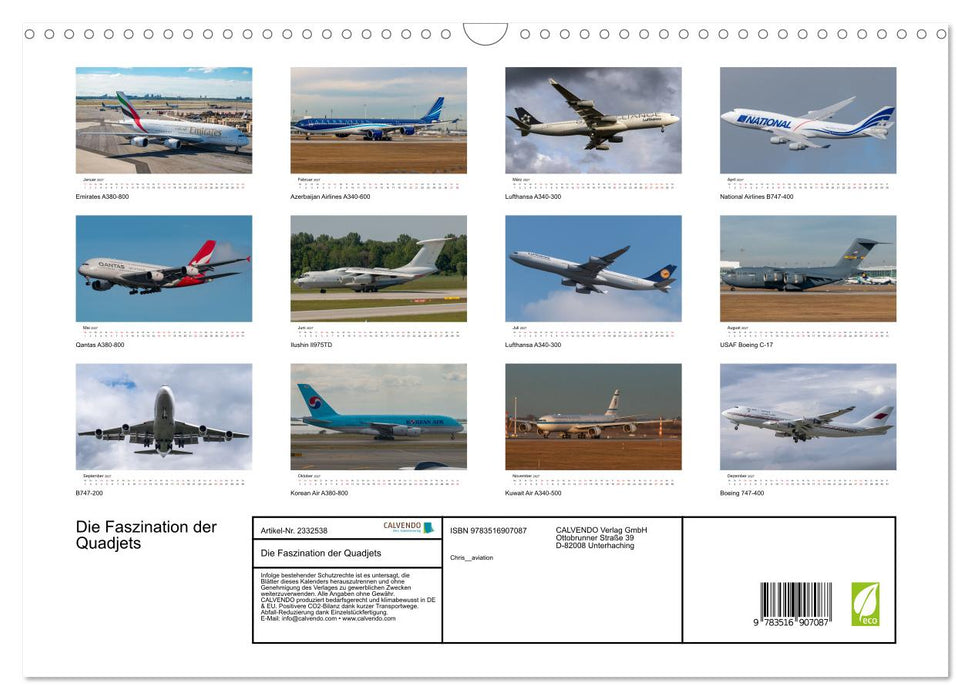 Die Faszination der Quadjets (CALVENDO Wandkalender 2027)