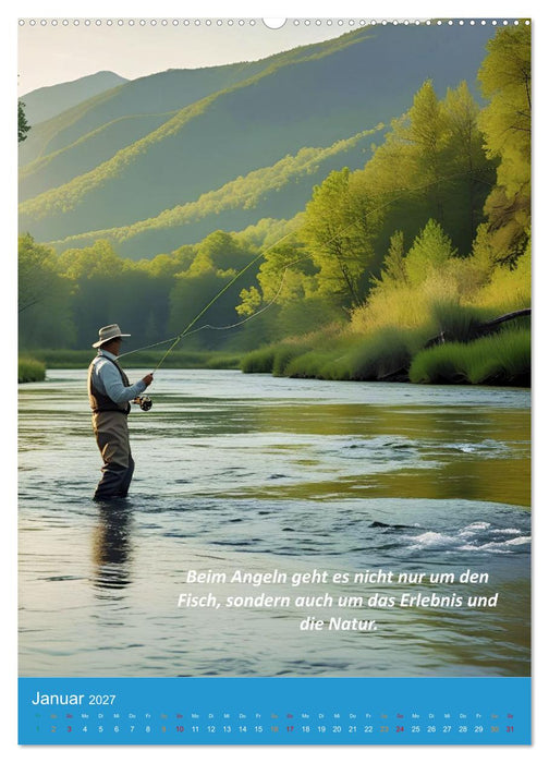 Fliegenfischen am Fluss (CALVENDO Premium Wandkalender 2027)