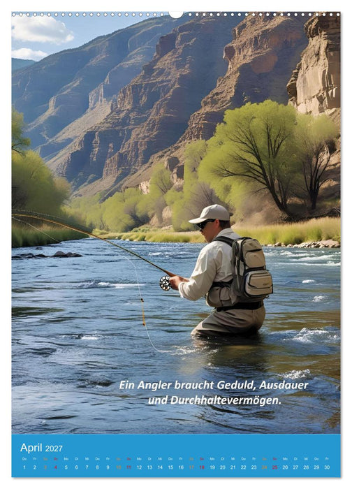 Fliegenfischen am Fluss (CALVENDO Premium Wandkalender 2027)