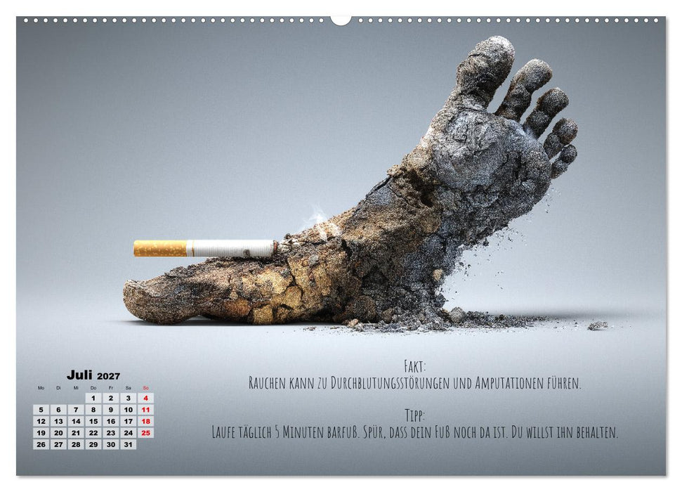 Nichtraucher Kalender - Rauchfrei werden mit Fakten und Tipps für Raucher (CALVENDO Premium Wandkalender 2027)