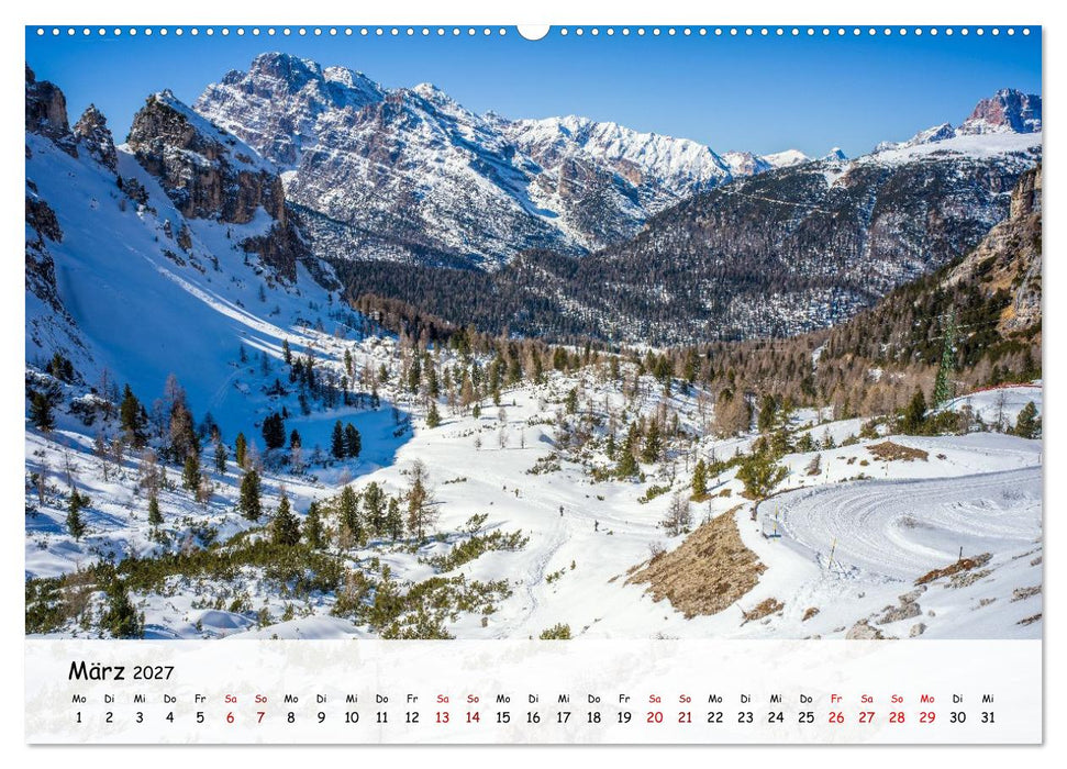 Drei Zinnen-Wanderung: Vom Misurinasee bis nach oben zum Rienzplateau (CALVENDO Premium Wandkalender 2027)