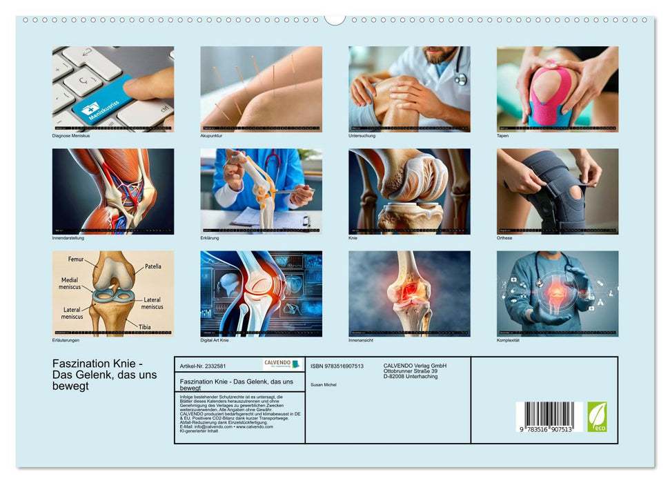 Faszination Knie - Das Gelenk, das uns bewegt (CALVENDO Premium Wandkalender 2027)