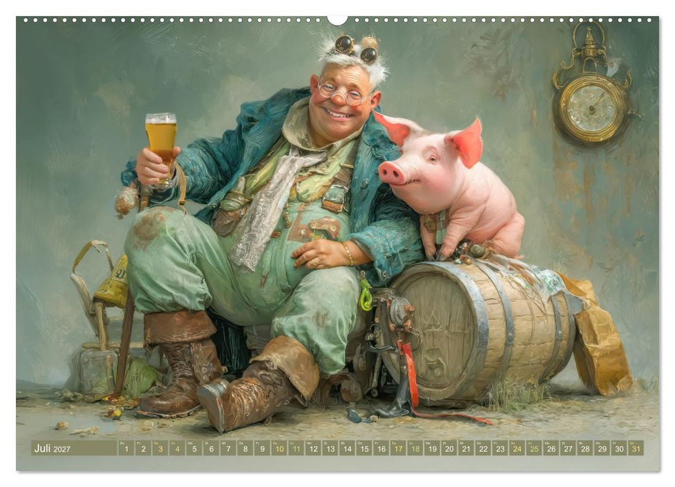 Unsere besten tierischen Freunde - Humorvolle Werke (CALVENDO Premium Wandkalender 2027)