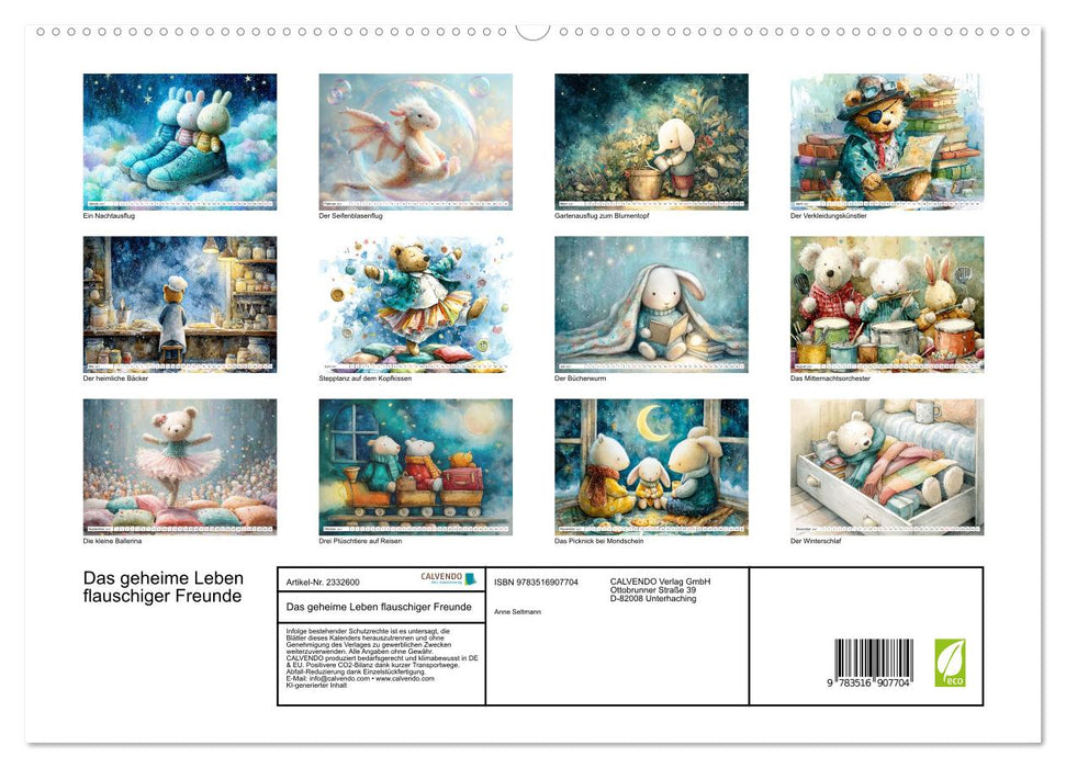 Das geheime Leben flauschiger Freunde (CALVENDO Premium Wandkalender 2027)