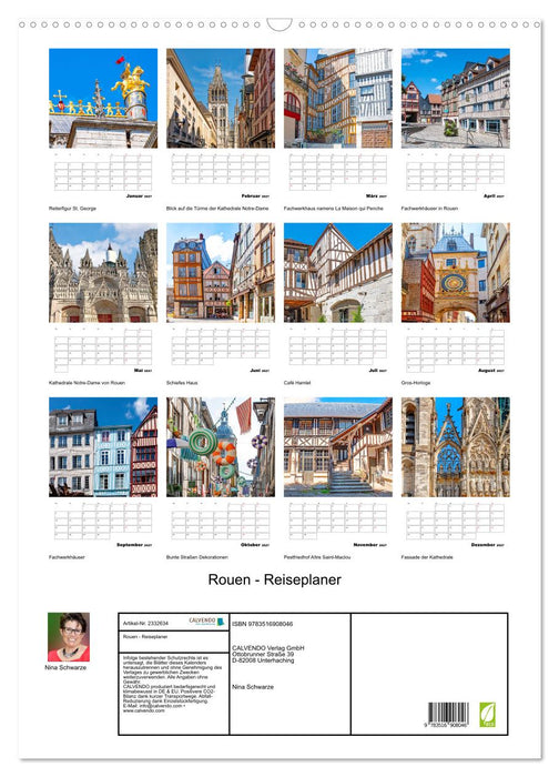 Rouen - Reiseplaner (CALVENDO Wandkalender 2027)