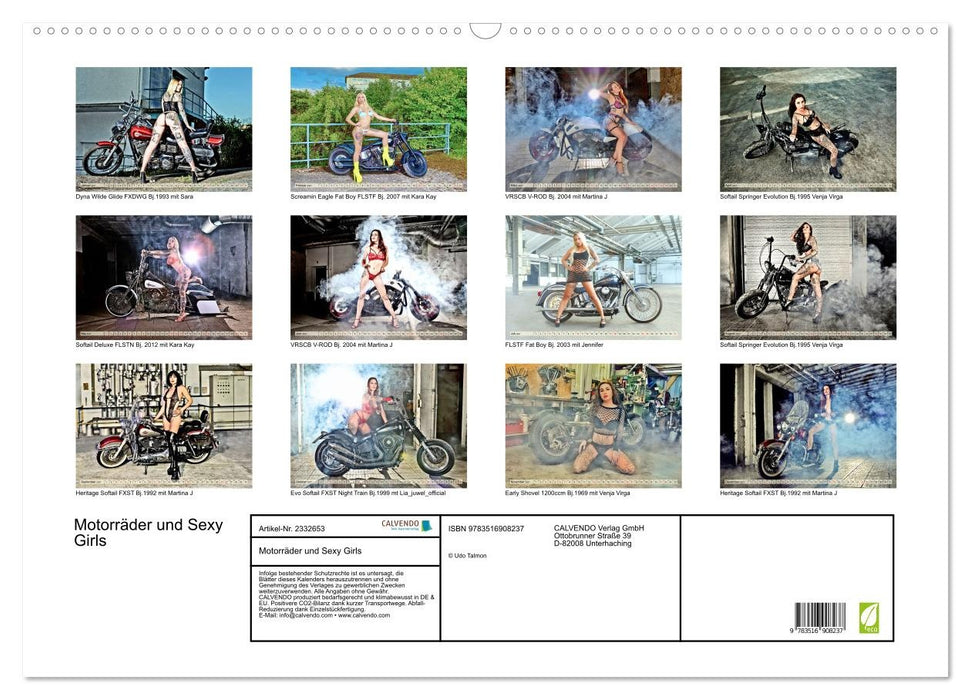 Motorräder und Sexy Girls (CALVENDO Wandkalender 2027)