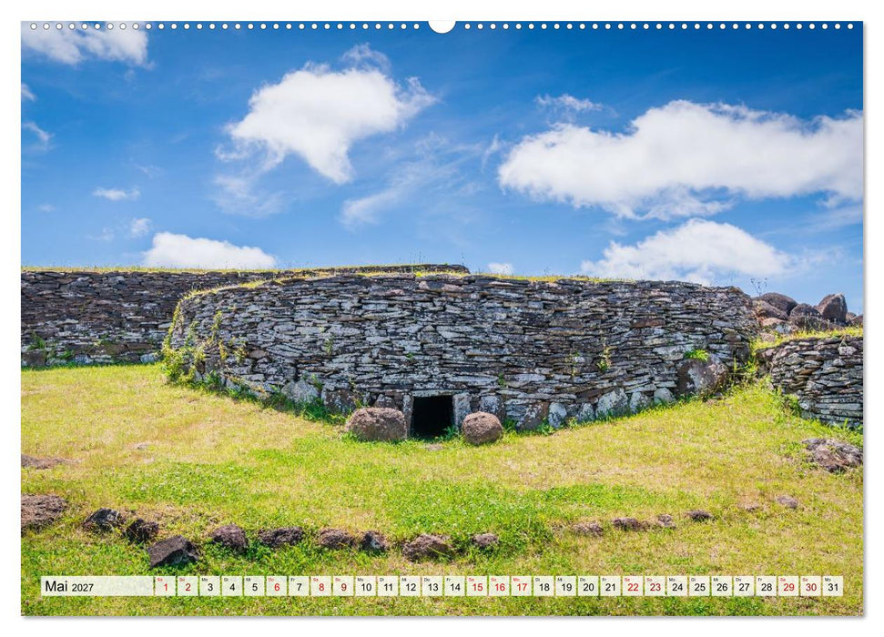 Die Osterinsel – Mythen, Moai und wilde Schönheit (CALVENDO Premium Wandkalender 2027)