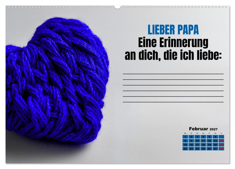 Kalender für Papa - Was ich dir sagen will (CALVENDO Premium Wandkalender 2027)
