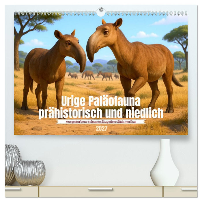 Urige Paläofauna prähistorisch und niedlich (CALVENDO Premium Wandkalender 2027)
