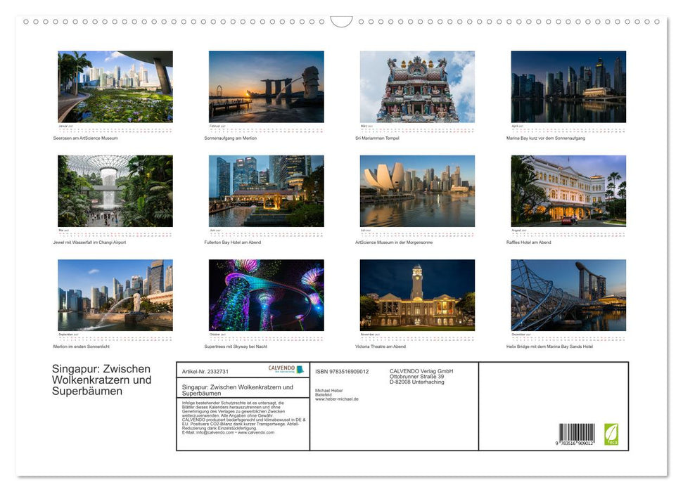 Singapur: Zwischen Wolkenkratzern und Superbäumen (CALVENDO Wandkalender 2027)