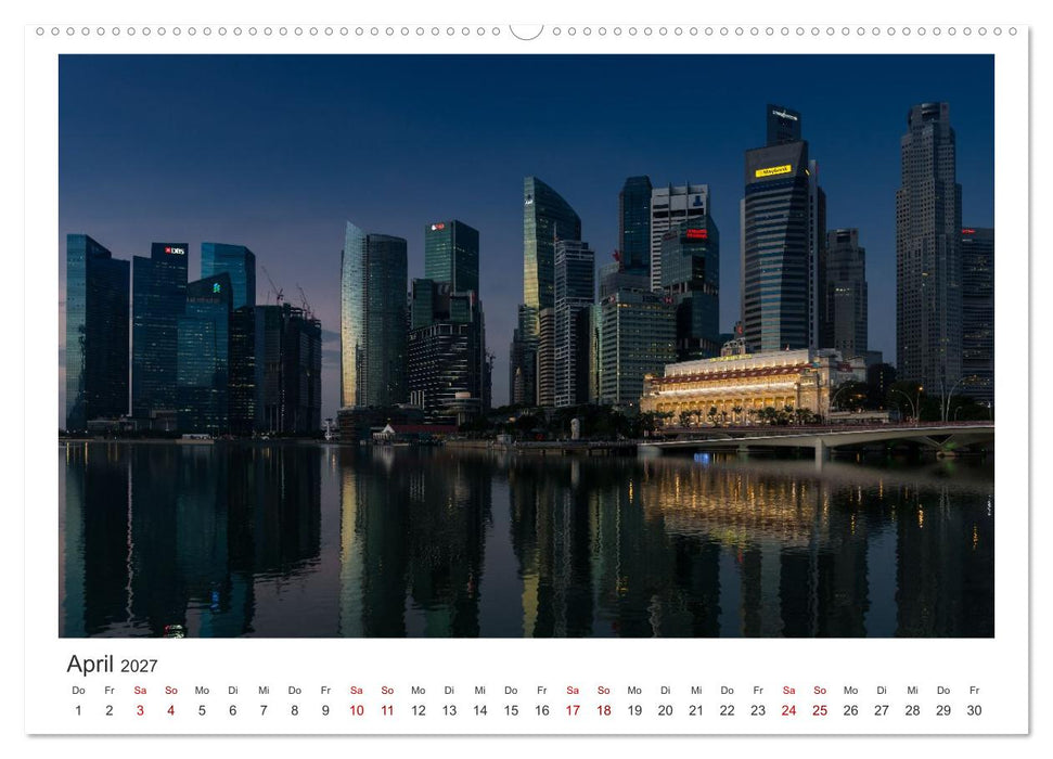 Singapur: Zwischen Wolkenkratzern und Superbäumen (CALVENDO Wandkalender 2027)