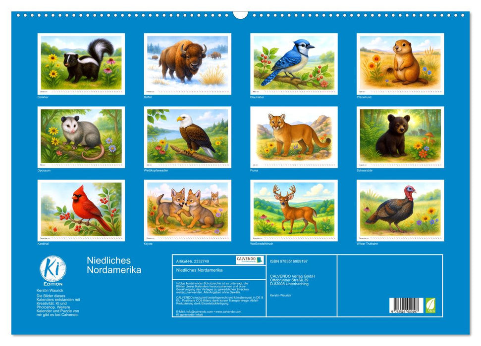 Niedliches Nordamerika (CALVENDO Wandkalender 2027)