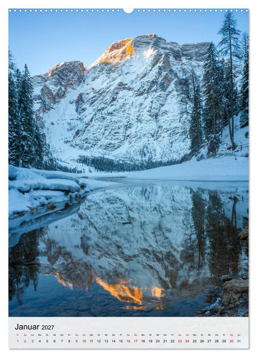 Pragser Wildsee - Der vielleicht schönste Bergsee der Dolomiten und Südtirols (CALVENDO Premium Wandkalender 2027)