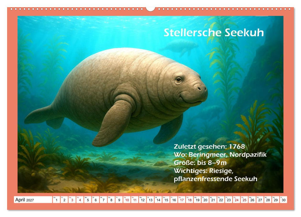 Vergessene Arten (CALVENDO Premium Wandkalender 2027)