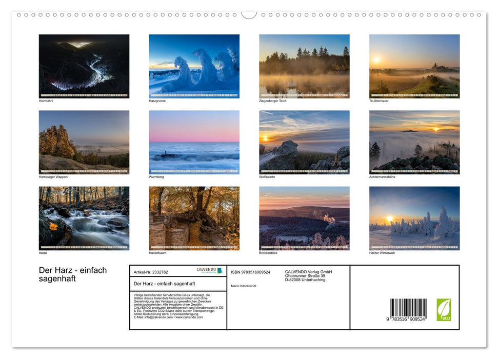 Der Harz - einfach sagenhaft (CALVENDO Premium Wandkalender 2027)