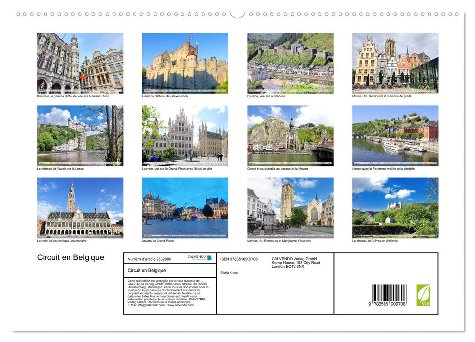 Circuit en Belgique (CALVENDO Calendrier supérieur 2027)