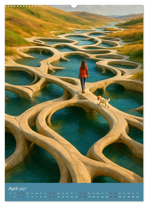 Paths like Escher (CALVENDO Monthly Calendar 2027)
