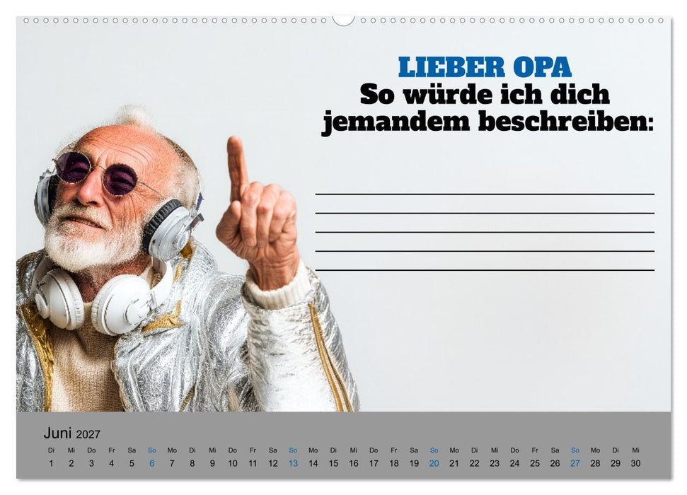 Kalender für Opa - Was ich dir sagen will (CALVENDO Premium Wandkalender 2027)