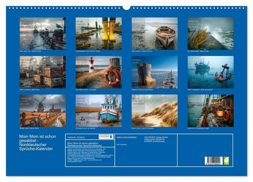 Moin Moin ist schon gesabbel - Norddeutscher Sprüche-Kalender (CALVENDO Wandkalender 2027)