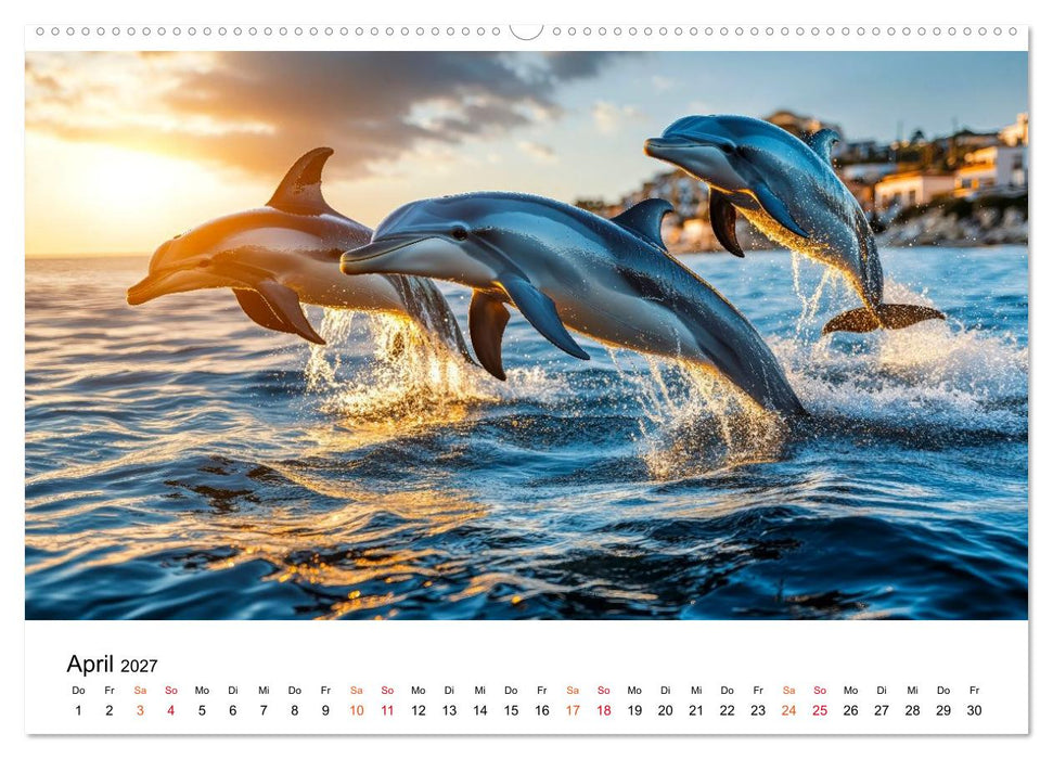 Delfine - ein Jahr voller Meer (CALVENDO Wandkalender 2027)