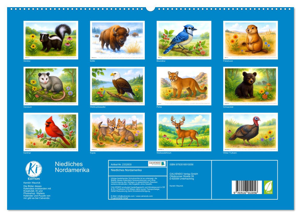 Niedliches Nordamerika (CALVENDO Premium Wandkalender 2027)