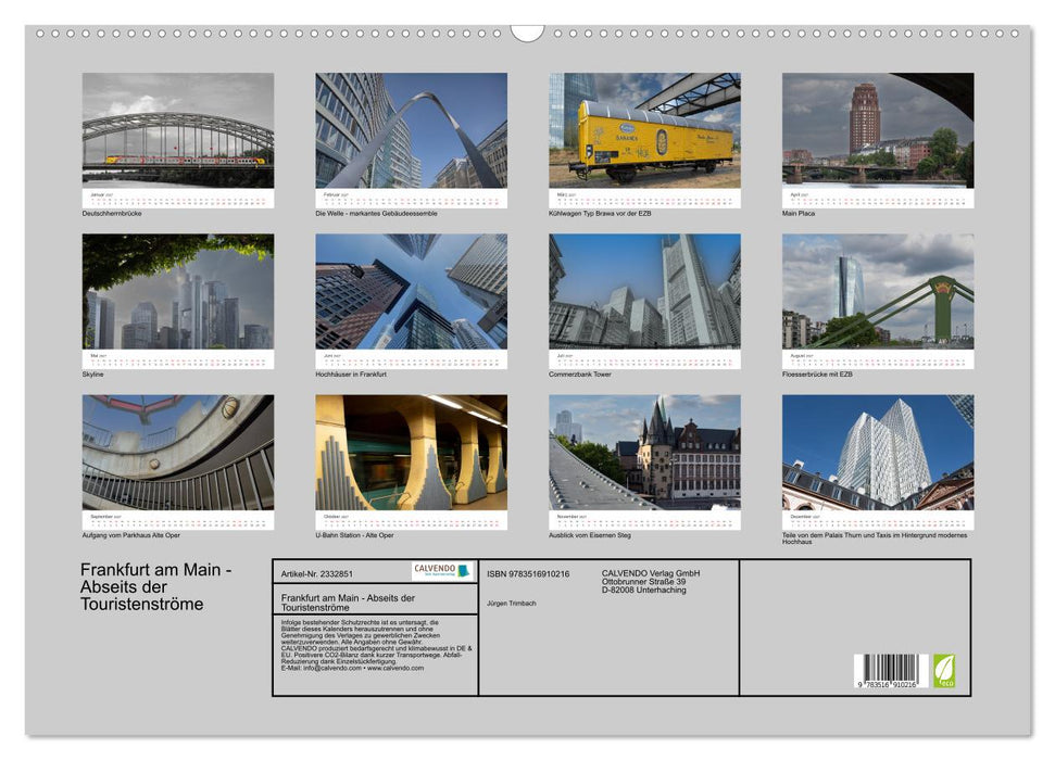 Frankfurt am Main - Abseits der Touristenströme (CALVENDO Wandkalender 2027)
