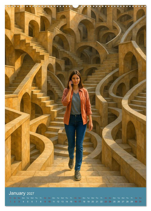 Paths like Escher (CALVENDO Premium-Calendar 2027)