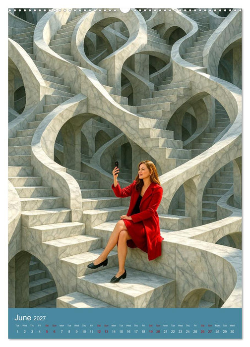 Paths like Escher (CALVENDO Premium-Calendar 2027)