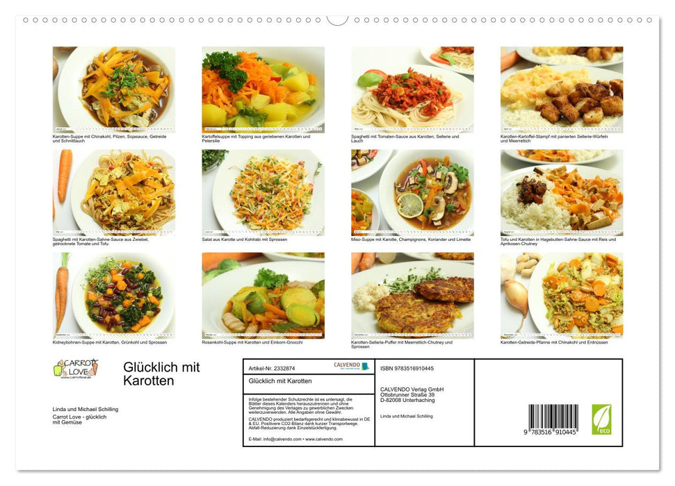 Glücklich mit Karotten (CALVENDO Premium Wandkalender 2027)
