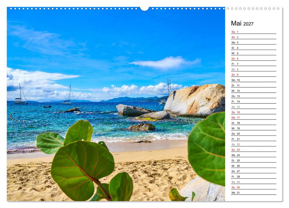 Karibik entdecken - Inseln und Farben der Karibik mit echtem Lebensgefühl (CALVENDO Wandkalender 2027)