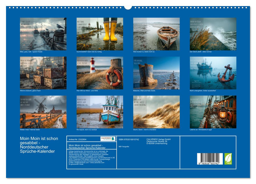Moin Moin ist schon gesabbel - Norddeutscher Sprüche-Kalender (CALVENDO Premium Wandkalender 2027)