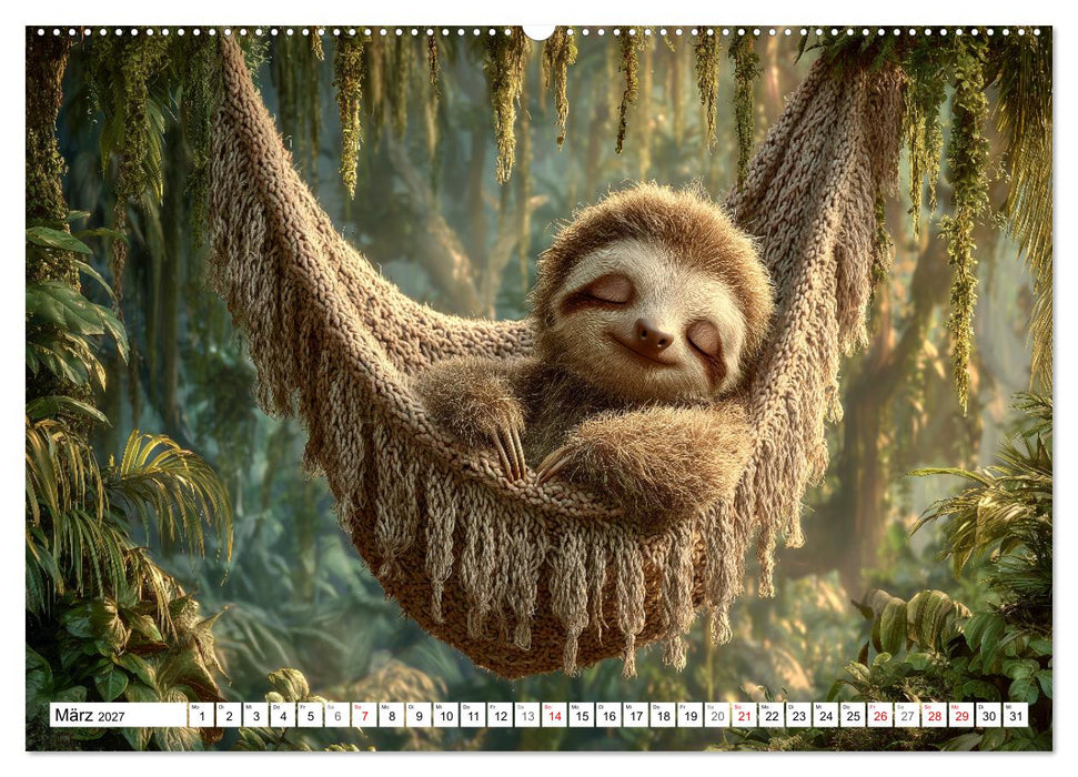 GUTE NACHT - Schlafende Tiere, traumhaft schön (CALVENDO Wandkalender 2027)