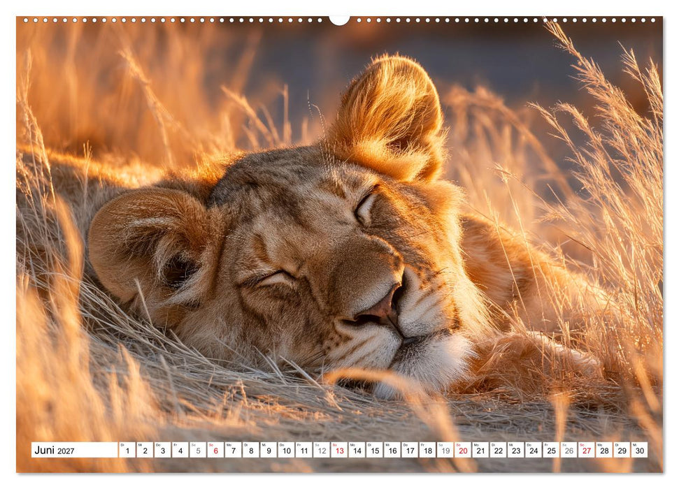 GUTE NACHT - Schlafende Tiere, traumhaft schön (CALVENDO Wandkalender 2027)
