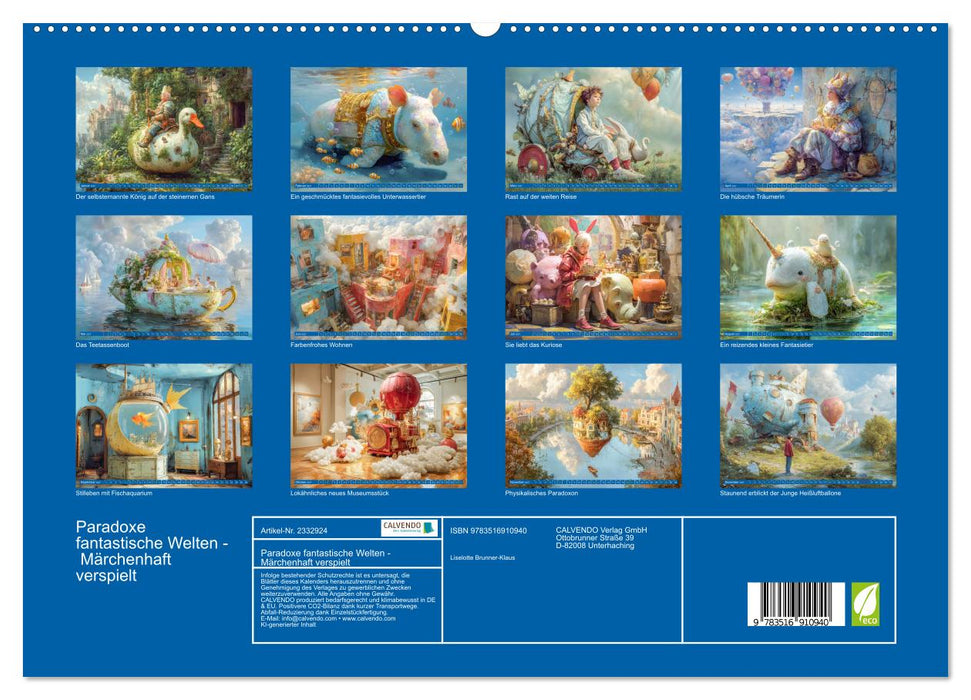 Paradoxe fantastische Welten - Märchenhaft verspielt (CALVENDO Premium Wandkalender 2027)