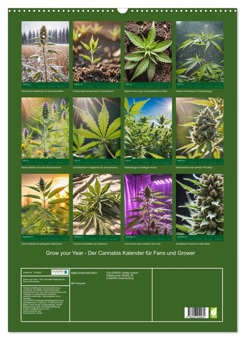 Grow your Year - Der Cannabis Kalender für Fans und Grower (CALVENDO Wandkalender 2027)