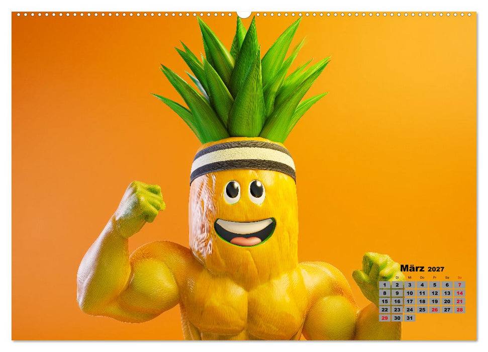 Vegane Power - Kalender für Veganer, Vegetarier und alle Pflanzenfans (CALVENDO Premium Wandkalender 2027)