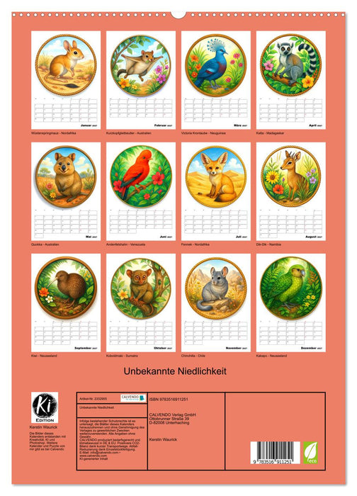 Unbekannte Niedlichkeit (CALVENDO Premium Wandkalender 2027)