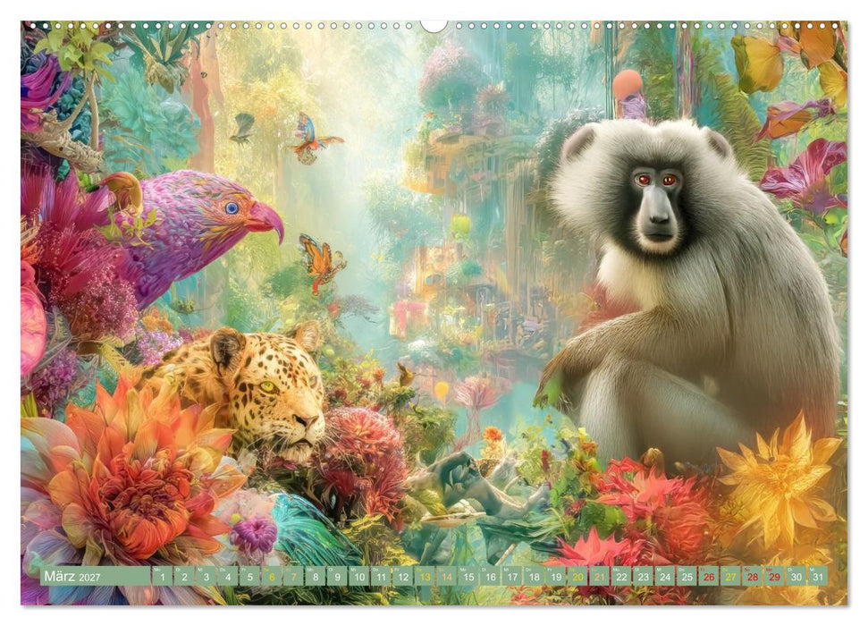Tierische Dschungelkreaturen - Der Fantasie entsprungen (CALVENDO Wandkalender 2027)