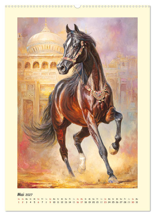 Seelen aus Wüstengold. Anmut und Poesie der Araberpferde (CALVENDO Wandkalender 2027)
