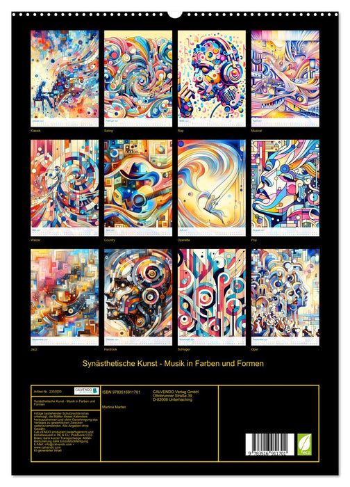 Synästhetische Kunst - Musik in Farben und Formen (CALVENDO Premium Wandkalender 2027)