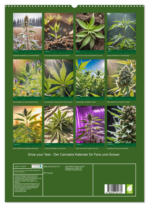 Grow your Year - Der Cannabis Kalender für Fans und Grower (CALVENDO Premium Wandkalender 2027)
