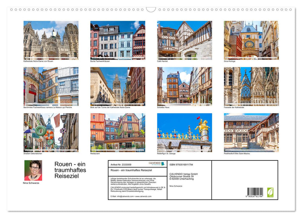 Rouen - ein traumhaftes Reiseziel (CALVENDO Wandkalender 2027)