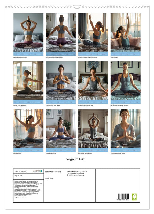 Yoga im Bett (CALVENDO Wandkalender 2027)